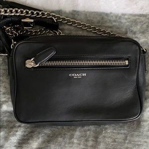 COACH Leather Crossbody Chain Bag